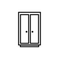 Cabinet wardrobe vector for website presentation symbol