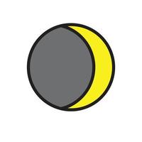 vector de luna para ilustración web de símbolo de icono