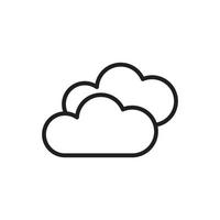 vector de tiempo de nube para ilustración web de símbolo de icono