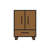 Cabinet wardrobe vector for website presentation, symbol