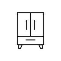 Cabinet wardrobe vector for website presentation symbol