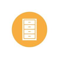 Cabinet wardrobe vector for website presentation symbol
