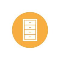 Cabinet wardrobe vector for website presentation symbol