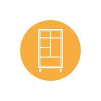 Cabinet wardrobe vector for website presentation symbol
