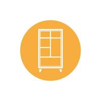 Cabinet wardrobe vector for website presentation symbol