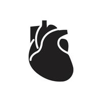 heart vector silhouette for website symbol icon