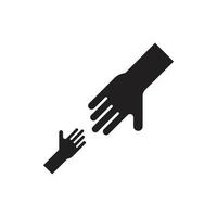 hand vector silhouette for website symbol icon