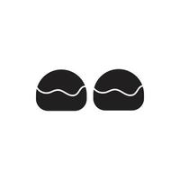 bread vector silhouette for website symbol icon