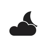 moon cloud weather vector for icon symbol web illustration