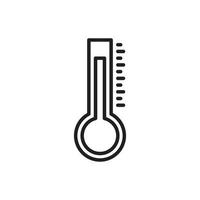 termómetro vector de clima alto para ilustración web de símbolo de icono