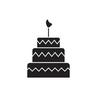 cake vector silhouette for website symbol icon