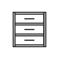 Cabinet wardrobe vector for website presentation symbol