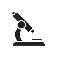 silueta vectorial de microscopio para el icono del símbolo del sitio web vector