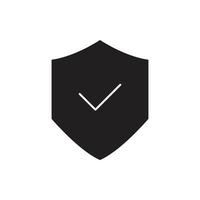 shield vector silhouette for website symbol icon