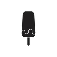 silueta de vector de helado para icono de símbolo de sitio web