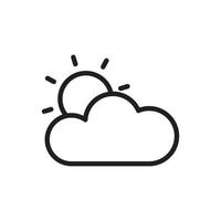 sun cloud weather vector for icon symbol web illustration