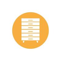 Cabinet wardrobe vector for website presentation symbol