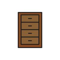 Cabinet wardrobe vector for website presentation symbol