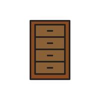 Cabinet wardrobe vector for website presentation symbol