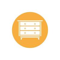 Cabinet wardrobe vector for website presentation symbol