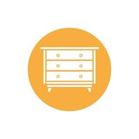 Cabinet wardrobe vector for website presentation symbol