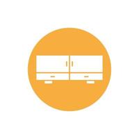 Cabinet wardrobe vector for website presentation symbol