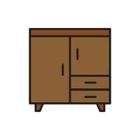 Cabinet wardrobe vector for website presentation, symbol