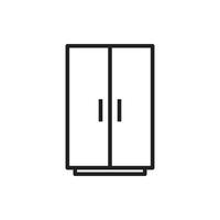 Cabinet wardrobe vector for website presentation symbol