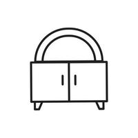 Cabinet wardrobe vector for website presentation symbol