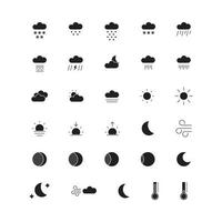 vector de conjunto de clima para ilustración web de símbolo de icono