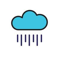 vector de tiempo de lluvia para ilustración web de símbolo de icono