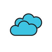 vector de tiempo de nube para ilustración web de símbolo de icono