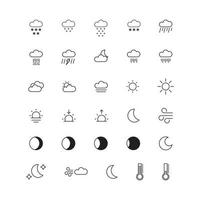 weather line icon set vector for symbol web illustration