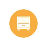 Cabinet wardrobe vector for website presentation symbol