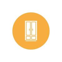 Cabinet wardrobe vector for website presentation symbol