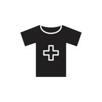 silueta vectorial de camiseta para el icono del símbolo del sitio web vector