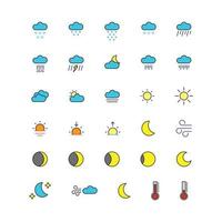 weather set vector for icon symbol web illustration