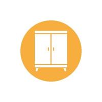 Cabinet wardrobe vector for website presentation symbol
