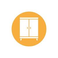 Cabinet wardrobe vector for website presentation symbol