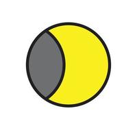 vector de luna para ilustración web de símbolo de icono