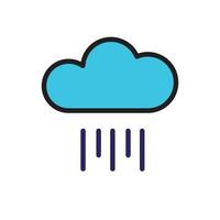 vector de tiempo de lluvia para ilustración web de símbolo de icono