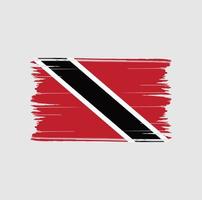 trazos de pincel de bandera de trinidad y tobago. bandera nacional vector