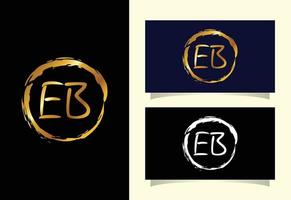 vector de diseño de logotipo de letra inicial eb. símbolo del alfabeto gráfico para la identidad empresarial corporativa