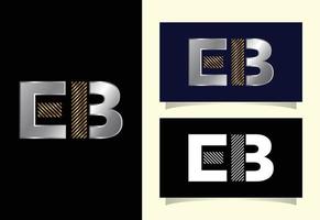 vector de diseño de logotipo de letra inicial eb. símbolo del alfabeto gráfico para la identidad empresarial corporativa