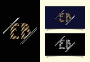 vector de diseño de logotipo de letra inicial eb. símbolo del alfabeto gráfico para la identidad empresarial corporativa