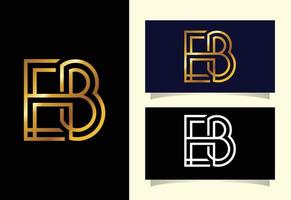 vector de diseño de logotipo de letra inicial eb. símbolo del alfabeto gráfico para la identidad empresarial corporativa