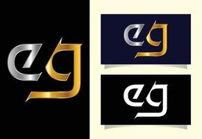 letra inicial, por ejemplo, vector de diseño de logotipo. símbolo del alfabeto gráfico para la identidad empresarial corporativa