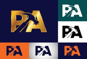 Initial Monogram Letter P A Logo Design. Graphic Alphabet Symbol For Corporate Business Identity vector