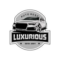 car illustration logo design concept vector