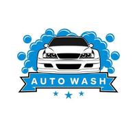 car wash illustration logo design concept vector